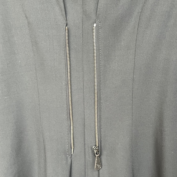 Alexander McQueen (42 IT) asymmetrical, wool long jacket, black, zippers, EUC. - Picture 9 of 16